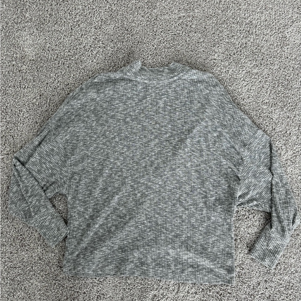 Harlowe and Graham Gray Open Back Sweater
